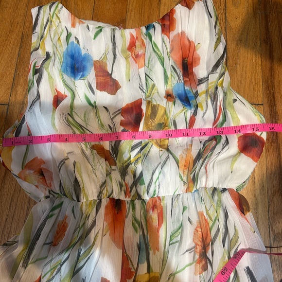 Alice + Olivia Mel Open Back Gathered High-Low Dress in Exotic Poppy - Picture 13 of 15